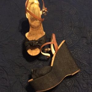 Michael kors denim platforms